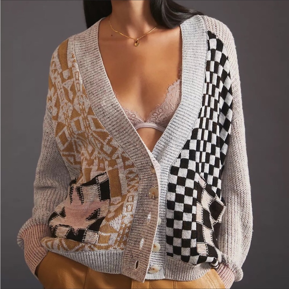 Anthro Pilcro Mash-Up Cardigan Sweater